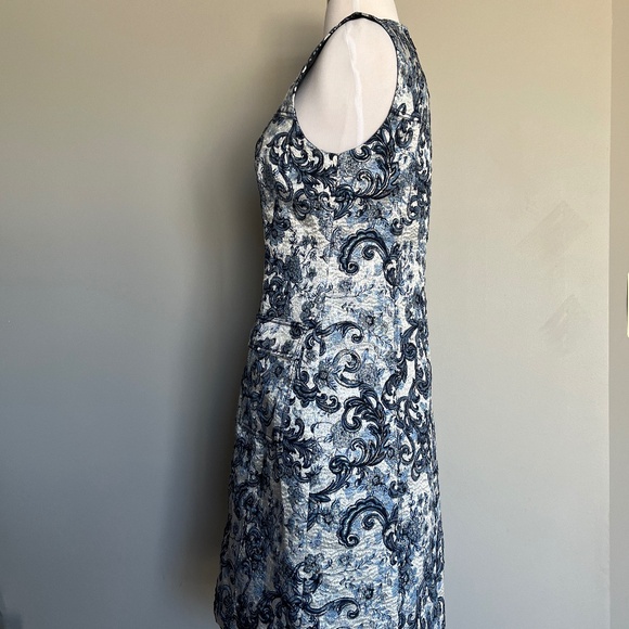 Elie Tahari Tweed Sleeveless Cocktail Metallic Brocade Jacquard Jaelyn Dress - Picture 12 of 16